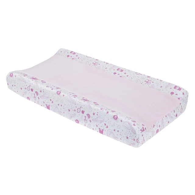 Disney 100% Polyester Soft Diaper Changing Pad Cover, Pink