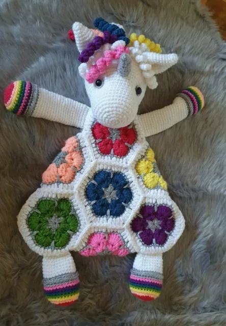 ☆☆ Amigurumi ☆ Einhorn ☆ Schmusetuch ☆ Neu ☆☆ 2