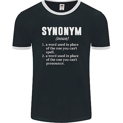 Synonym Funny Definition Slogan Mens Ringer T-Shirt FotL