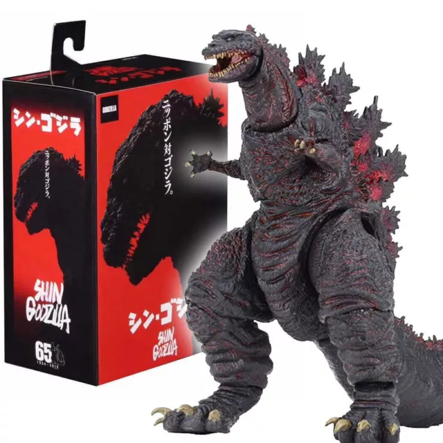 NECA Shin Red Godzilla 6" Action Figure Kaiju 12" Head Tail Movie Classic Boxed