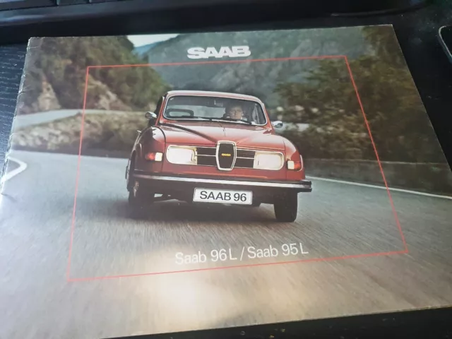 Saab Car Sales Brochure UK Market 96 L Saloon And 95l Estate 1975-76 Mint Cond