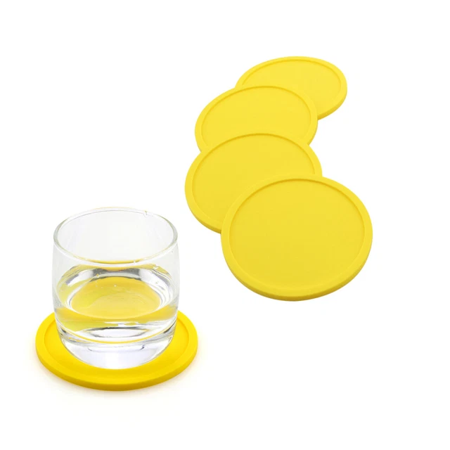 8 pz tovagliette in silicone sottobicchieri rotondi senza slip tappetino da tavolo tovaglia