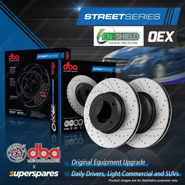 DBA Rear Street OEX & EN Brake Rotors for Mercedes Benz AMG A45 CLA GLA 35 45