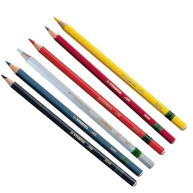 Caja de lápiz artístico no permanente Schwan Stabilo Aqualrellable de 12 elige color
