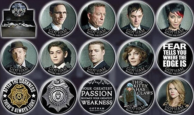 DC Comics Gotham TV Show Metal Button Assortment of 14 Ata-Boy YOU CHOOSE BUTTON