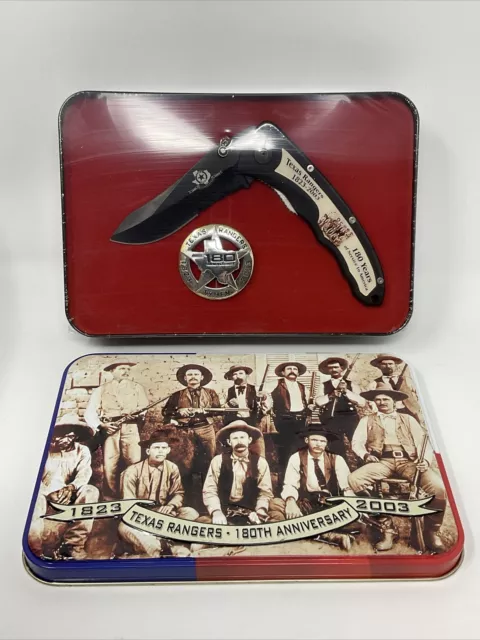 Texas Ranger 180th Anniversary 2003 Smith & Wesson Collectible Tin Knife Badge