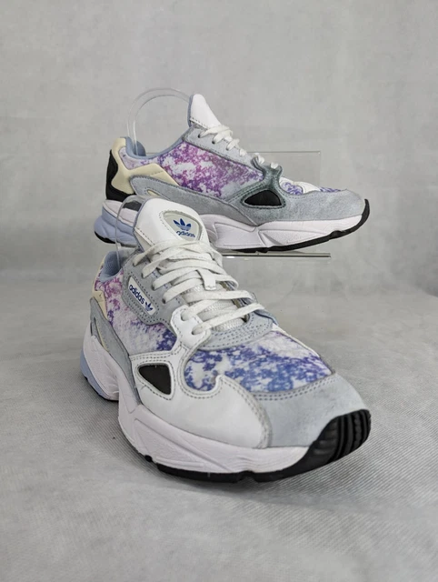 ADIDAS FALCON LADIES Trainers UK 4 White Purple Blue Chunky Gym Running 24.96 PicClick UK