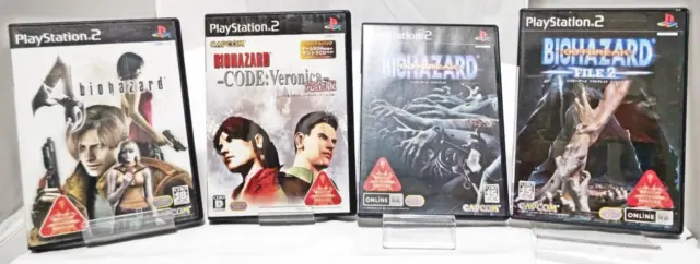 PS2 biohazard Resident evil CODE Veronica 4 outbreak 1 2 tested w/manual japan