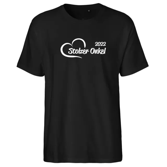 Stolzer Onkel 2022 Herz Herren T-Shirt Geschenk Idee Geburtstag Souvenir Polo We