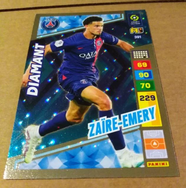 Panini  Adrenalyn  Ligue 1  2023 2024  DIAMANT  Warren Zaïre-Emery   PSG  N° 391
