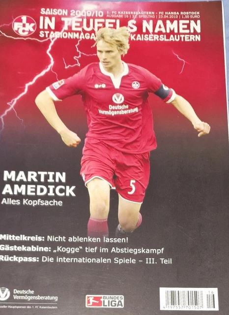 2009/10 2.BUNDESLIGA FC Hansa Rostock 1.FC Kaiserslautern EUR 1,00