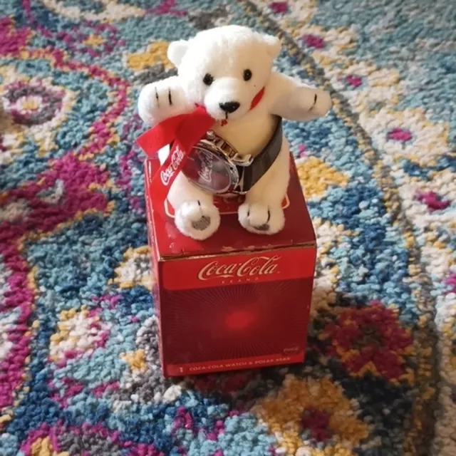 Coca Cola Watch Vintage Avon 2003 With Polar Plush Nwt