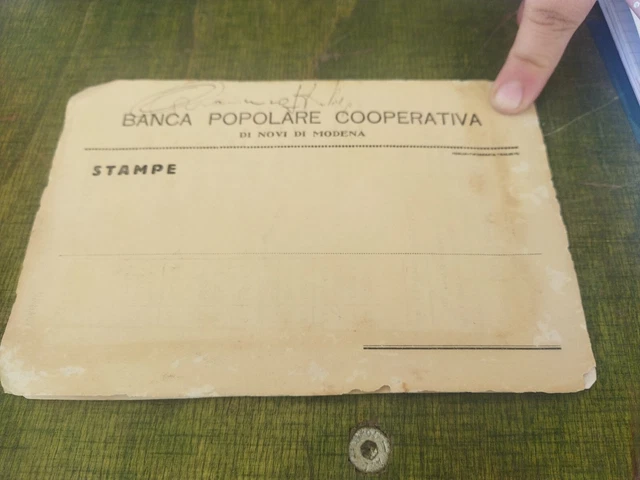 Novi Di Modena cartolina doppia 1929 banca popolare