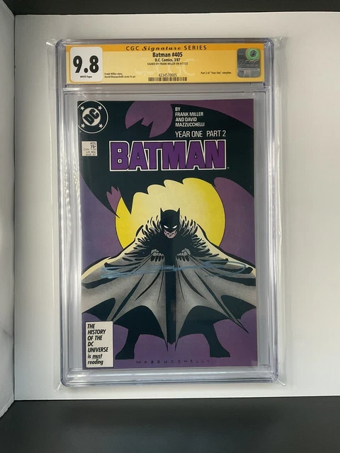 Batman #405 CGC 9.8 Frank Miller Signature Series Year One Part 2