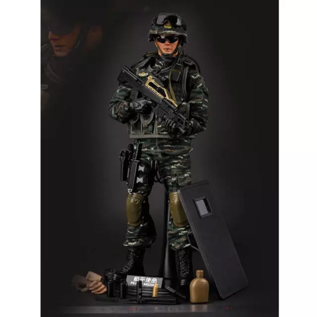 1/6 Special Forces Action Figure, DIY Movable Realistic Headsculpt Soldier