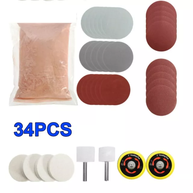 Plastic&wool Deep Scratch Remover Repair Glass Polishing Kits Wool Polish Pads