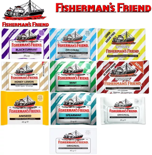 Fisherman's Friend Lozenges All Flavors - Choose Your Type & Pack