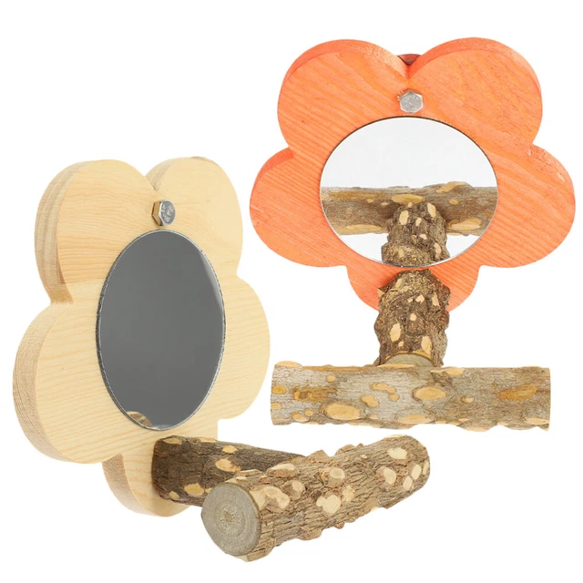 Gat Toys Soporte de loro natural Jaula para pájaros Soporte bajo a rayas