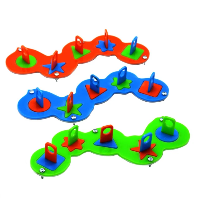 1PC Papagei Spielzeug Papagei Intelligenz Spielzeug Vogel Form Bausteine