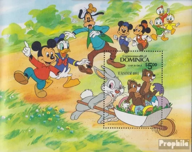 Dominica Bloque 87 (completa edición) nuevo con goma original 1984 walt-disney-p