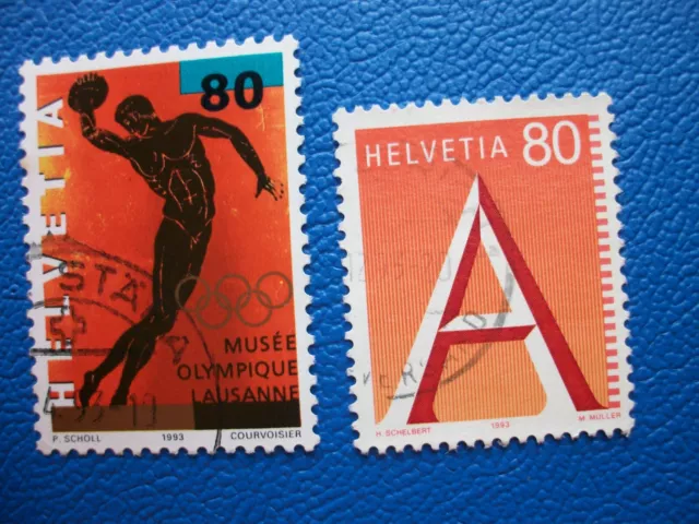 Schweiz, Helvetia, 1993, Mi-Nr.: 1490 + 1494, A-B-Post + Jahrestage, gestempelt