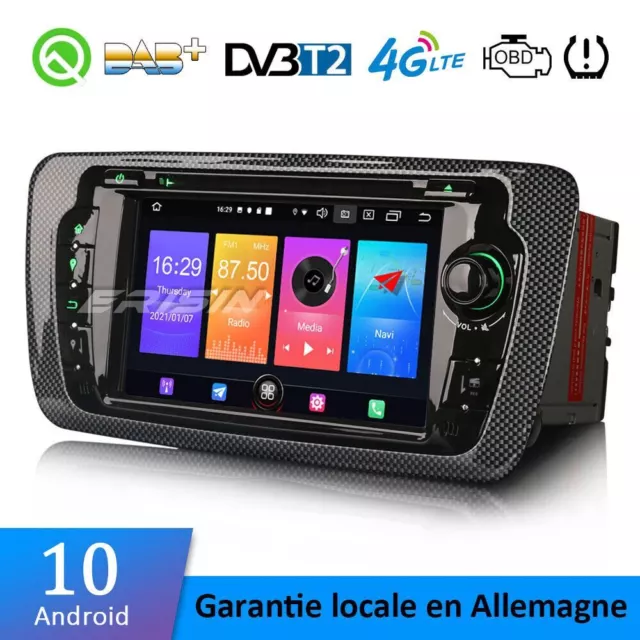 DAB+ Android 10 Autoradio For SEAT IBIZA Wireless CarPlay TPMS DVB-T2 Camera DVR