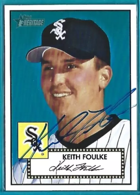 Keith Foulke Signed Chicago White Throwback Baseball Jersey (JSA)