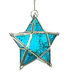 Star T-lite Candle Holder Turquoise.