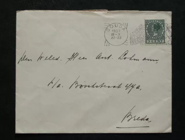 PAYS-BAS 1937 Cover to Breda