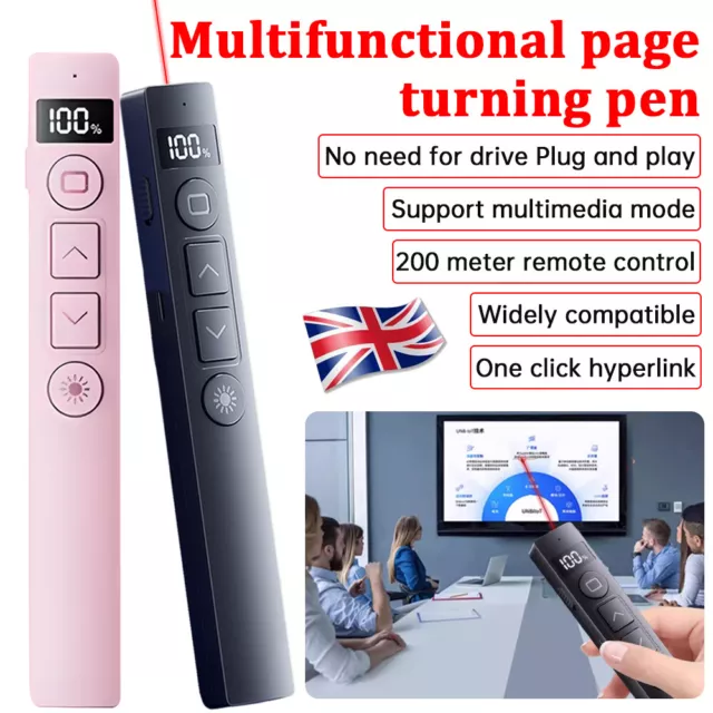 Powerpoint Presentation Remote Wireless USB Presenter Laser Pointer Clicker UK