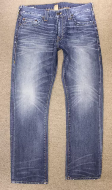 Herren Jeans TRUE RELIGION Ricky Relaxed Straight W36 L32 l082