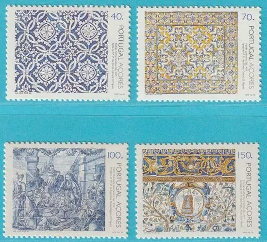 Portugal Azoren aus 1994 ** postfrisch MiNr. 442-445 A Azulejos