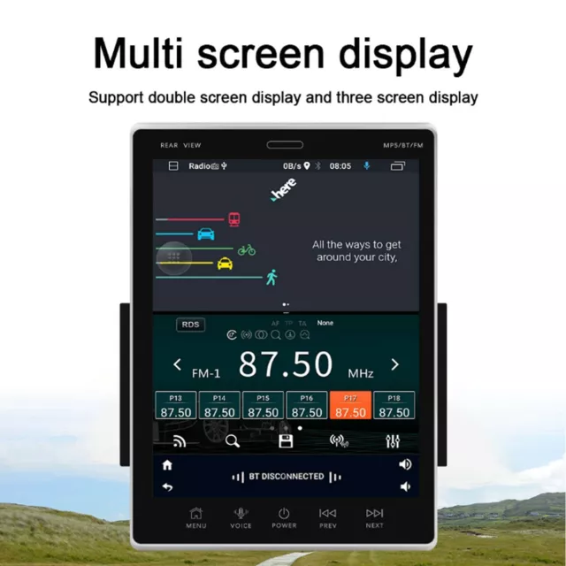 9.5" Android 10.1 Double 2Din Car Stereo Radio GPS WiFi FM Touch Screen & Camera