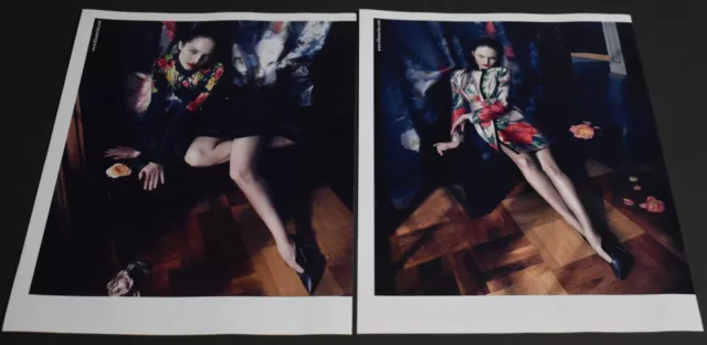 2013 Print Ad Sexy Heels Long Legs Fashion Lady Brunette Blumarine Dress Art