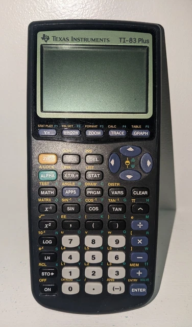 Texas Instruments TI-83 Plus Graphing Calculator & Cover- Black TESTED FREE SHIP