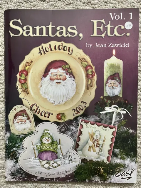 Vintage Decorative Tole Painting Pattern Bk Santa’s, Etc. Jean Zawicki