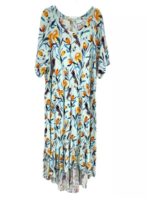 Ava & Viv Hi Lo Floral Maxi Dress Womens Plus Size 3X Cottagecore Granny Prairie