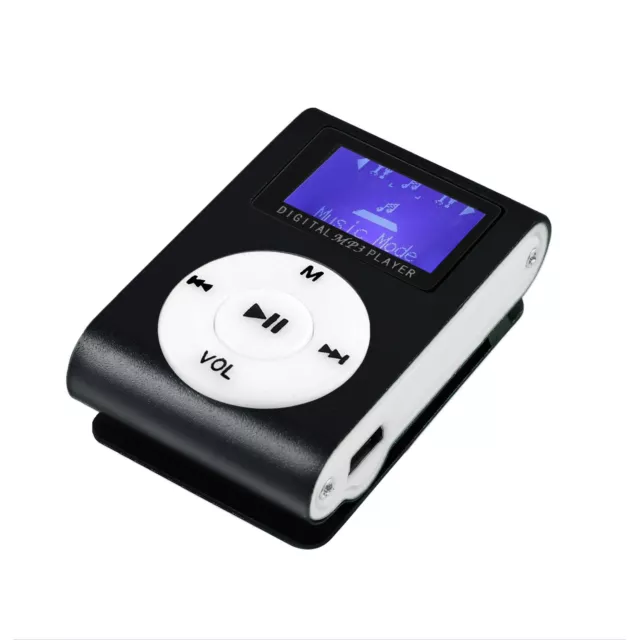 Metall Clip MP3 Stereo Mini Player Display Kartenleser Max 32GB MicroSD #3