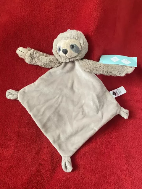 Doudou plat TEX BABY Singe Paresseux  Gris Taupe Marron 100 % NEUF