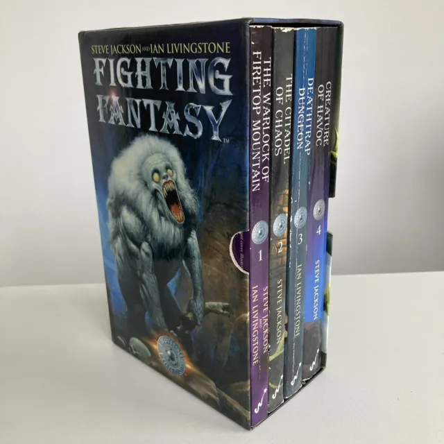 Fighting Fantasy Box Set 1-4 Steve Jackson Ian Livingstone Wizard Books 2003