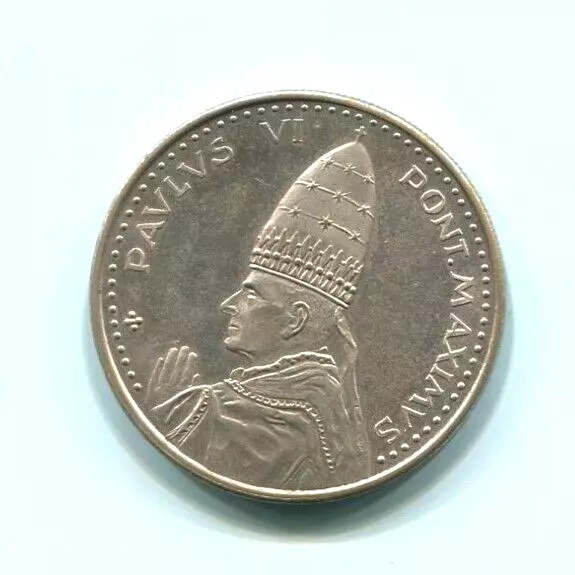 Vatican - Beautiful Historical Paulus Vi Anno Santo 1975 Silver Plated Medal