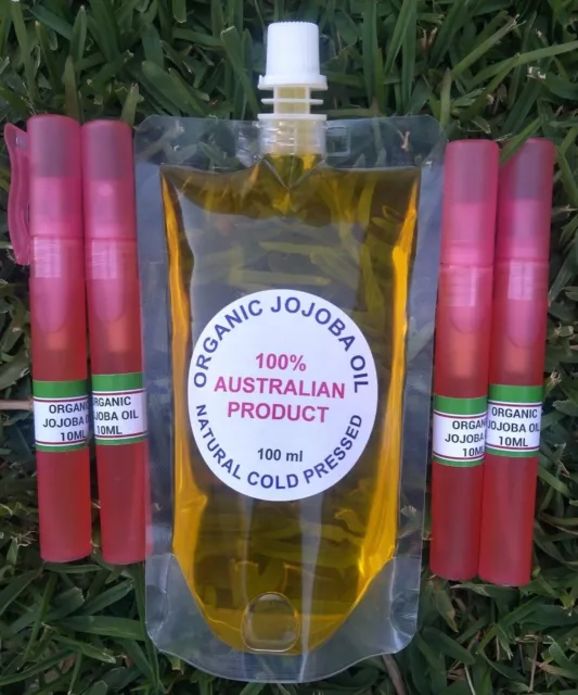 100% Pure Organic Jojoba Oil, 10Ml, 50Ml, 100Ml, 200Ml Free Postage In Australia