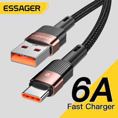 ESSAGER Cable USB-C charge rapide 6A pour Samsung Galaxy A23 A33 A52 A52s A53 5G