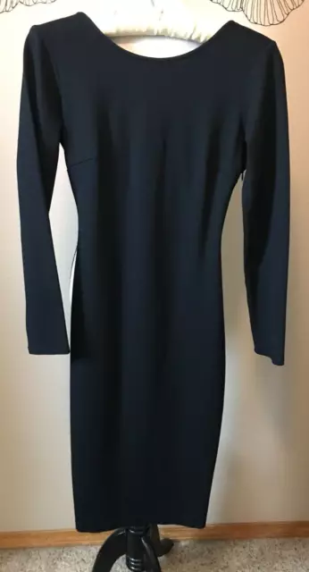 Lulus Va Va Voom Backless Bodycon Midi Dress, Black, Size S