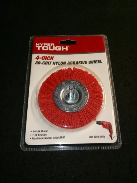 Nuevo HYPER Tough 10.2cm 80 Grano Nylon Abrasivo Rueda Nip