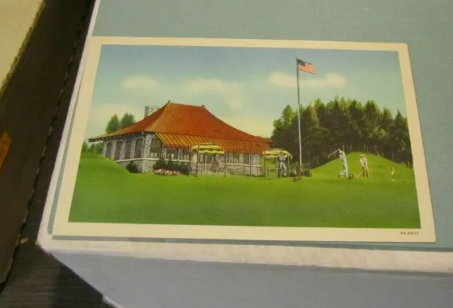 Vintage 1930's Grand Hotel Mackinac Michigan Golf Club Postcard Sports Souvenir