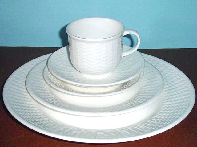 5 pièces set de place Wedgwood Nantucket set de place panier blanc