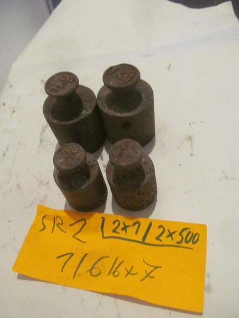 4rostige Gewichte f Küchenwaage Dezimal Waage 2x500g + 2x1kg SR2/12/7