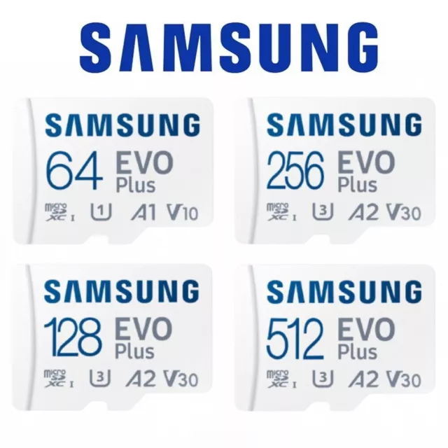 Samsung EVO Plus Micro SD Karte MicroSD Speicherkarte 64GB 128GB 256GB 130MB/s**