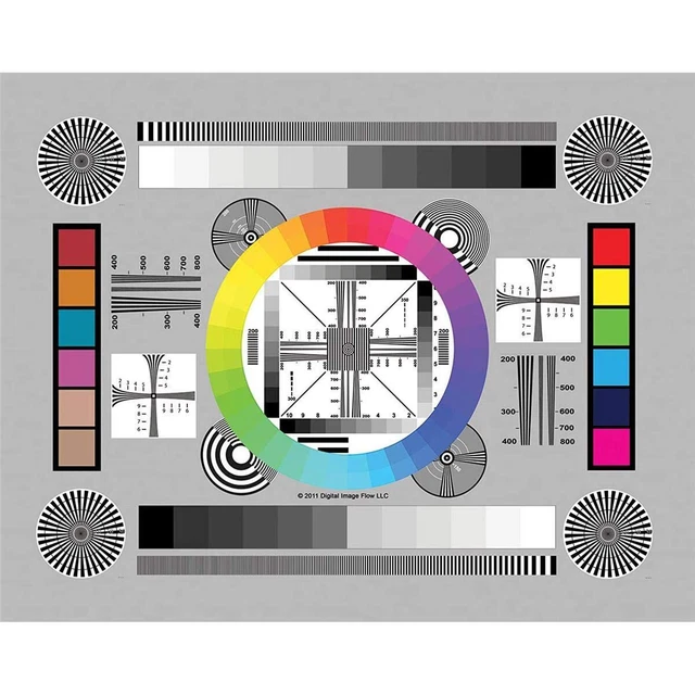 DGK Color Tools High Resolution 8.5x11&quot; Chrome SD Professional Lens Test...